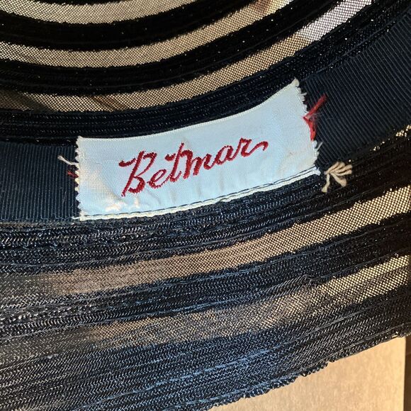 Betmar Black Straw Hat Womens Bow Accent Made in Italy Fashion Sun Hat main image 7